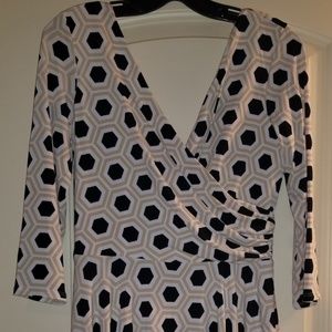 White House Black Market Spring V-neck dress